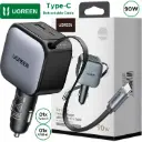Cargador de Auto UGREEN Nexode 90 W con Cable USB-C Retráctil